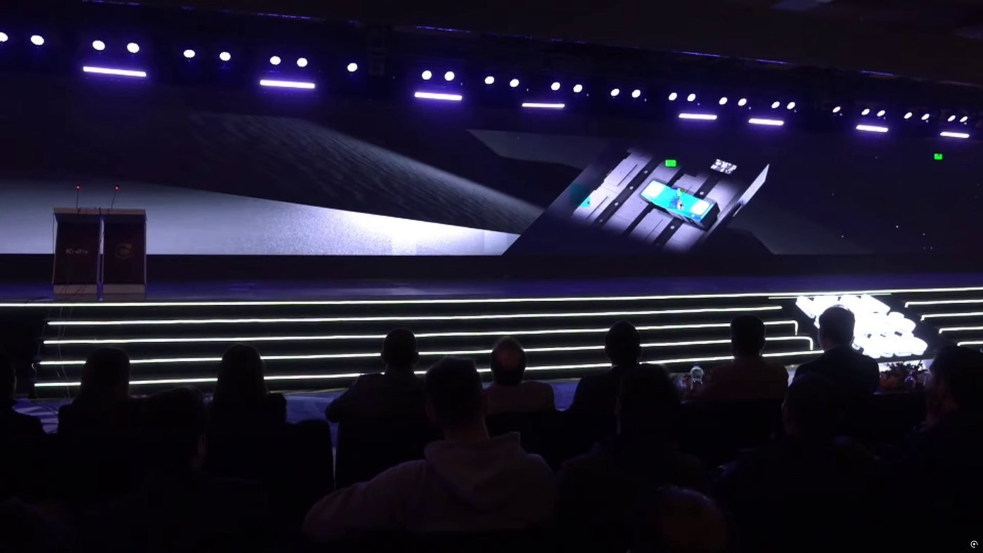 Knox Solar campaign launch: a 3D product animation on the main stage screen
