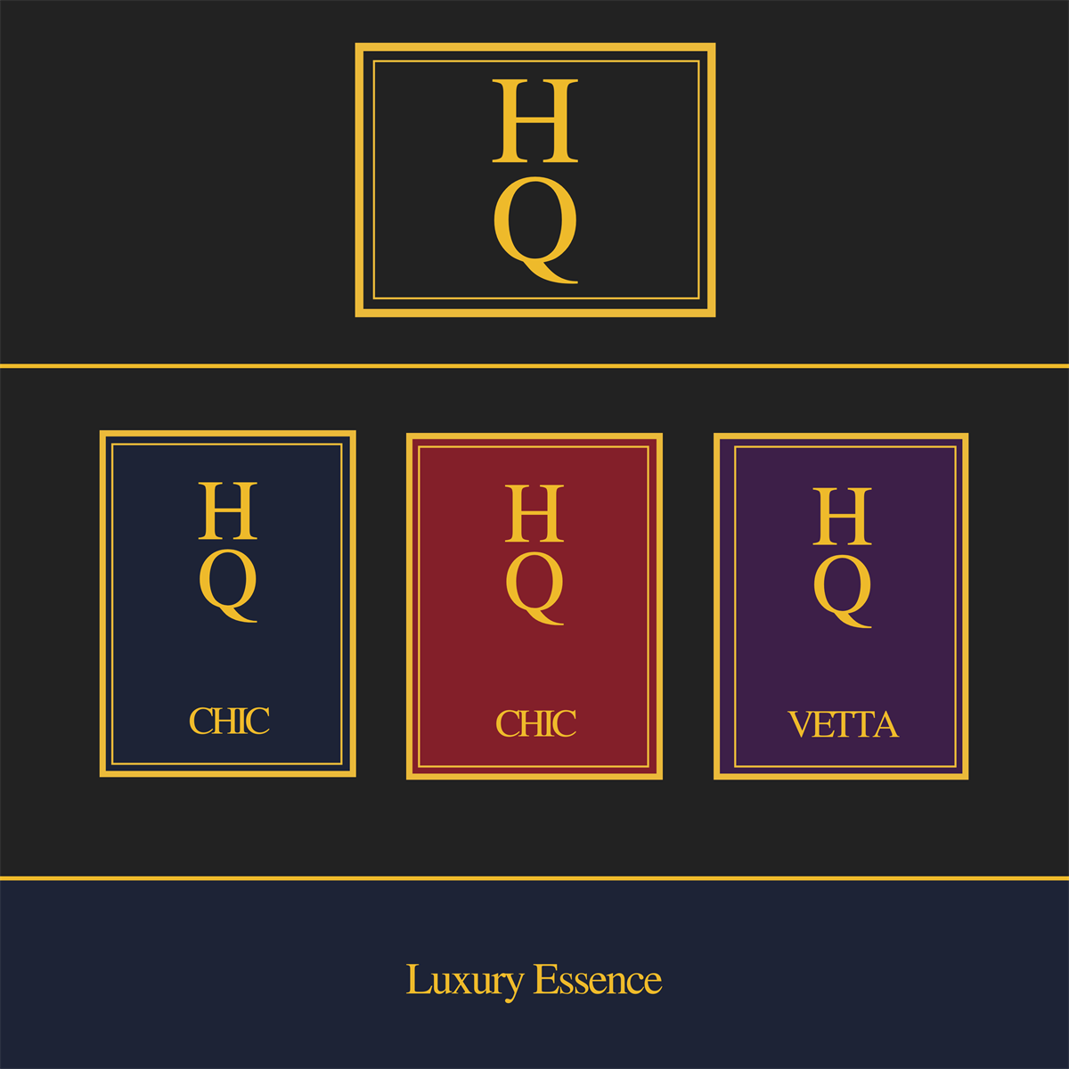 HQ Perfume box top packaging design, print-ready CMYK
