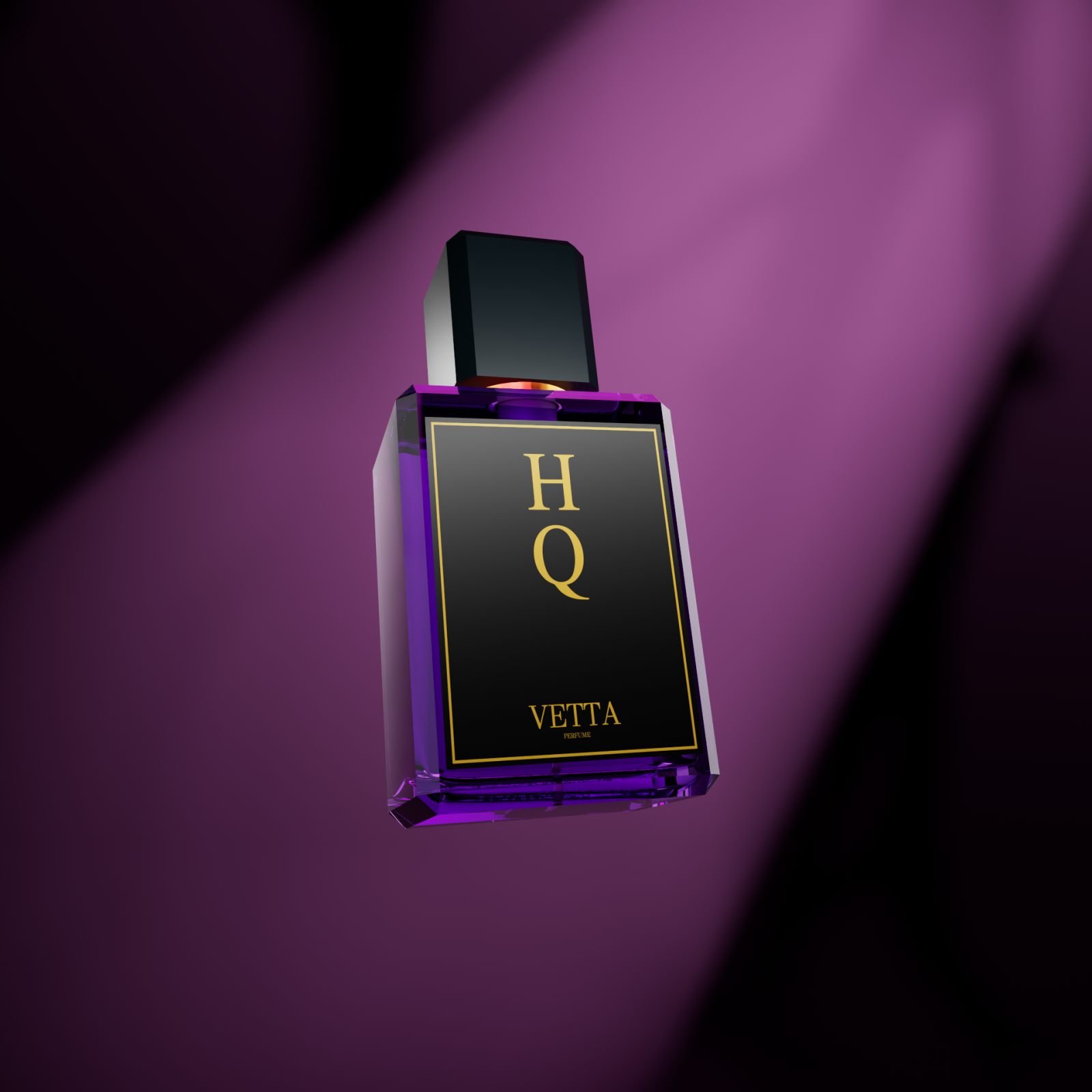 HQ Vetta perfume bottle photoreal render